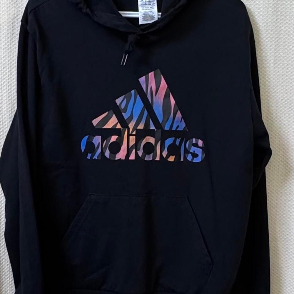 Adidas black hoodie with multicolored animal print logo - Picture 2 of 5